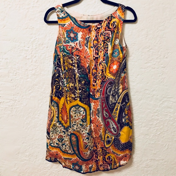 PETER HIDALGO Gorgeous Silk Short Dress Colorful - Picture 2 of 4